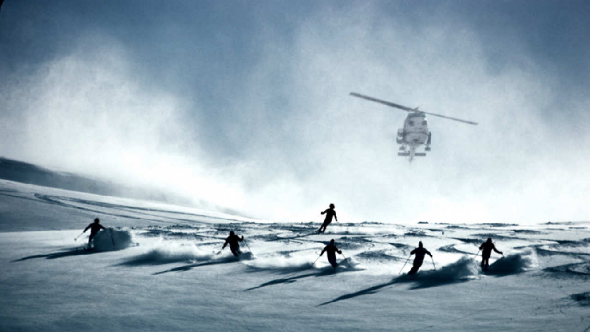 Heliskiing back in the days